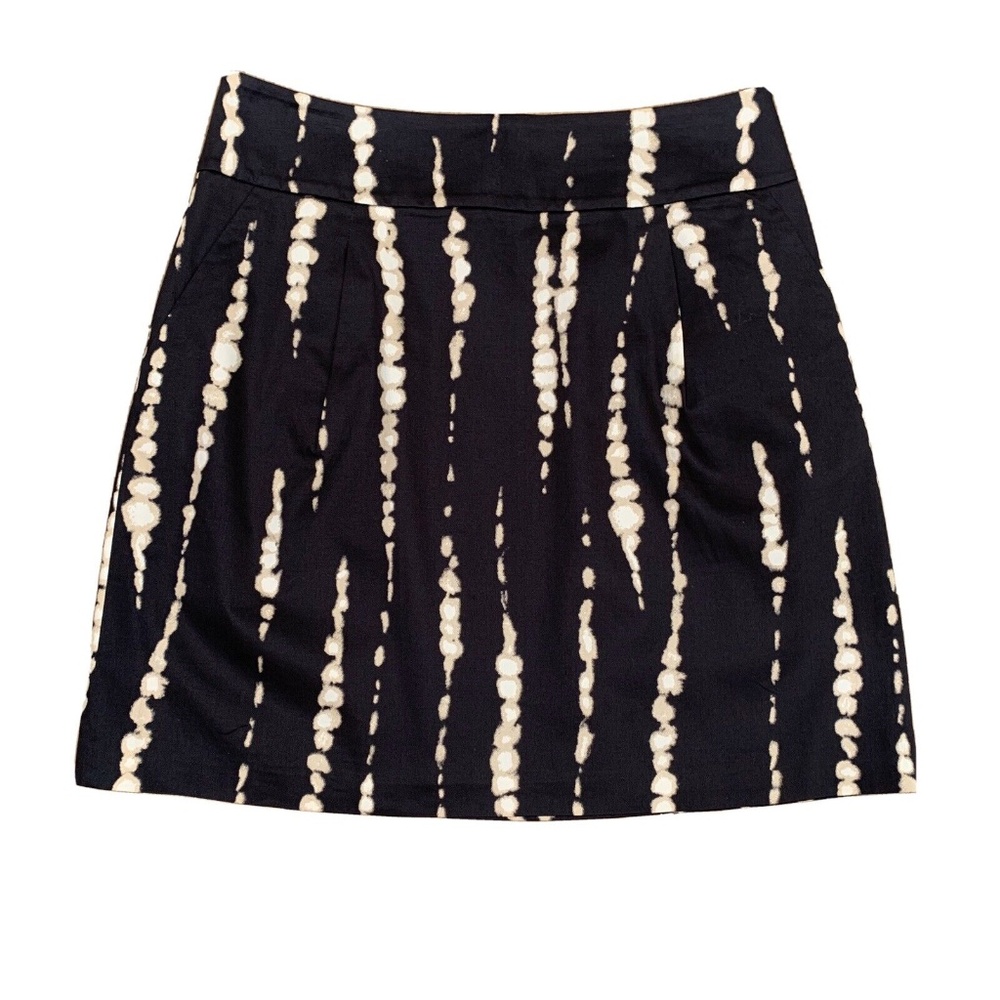 Ann Taylor | Navy Blue Tie-Dye Pencil Midi Skirt with Pockets | Size 0, S